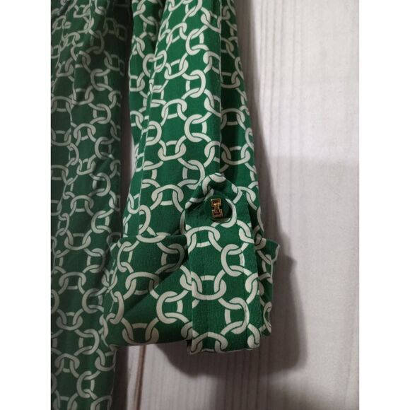 Charter Club Blouse Ladies Small Petite Green and White‎ - Picture 4 of 6